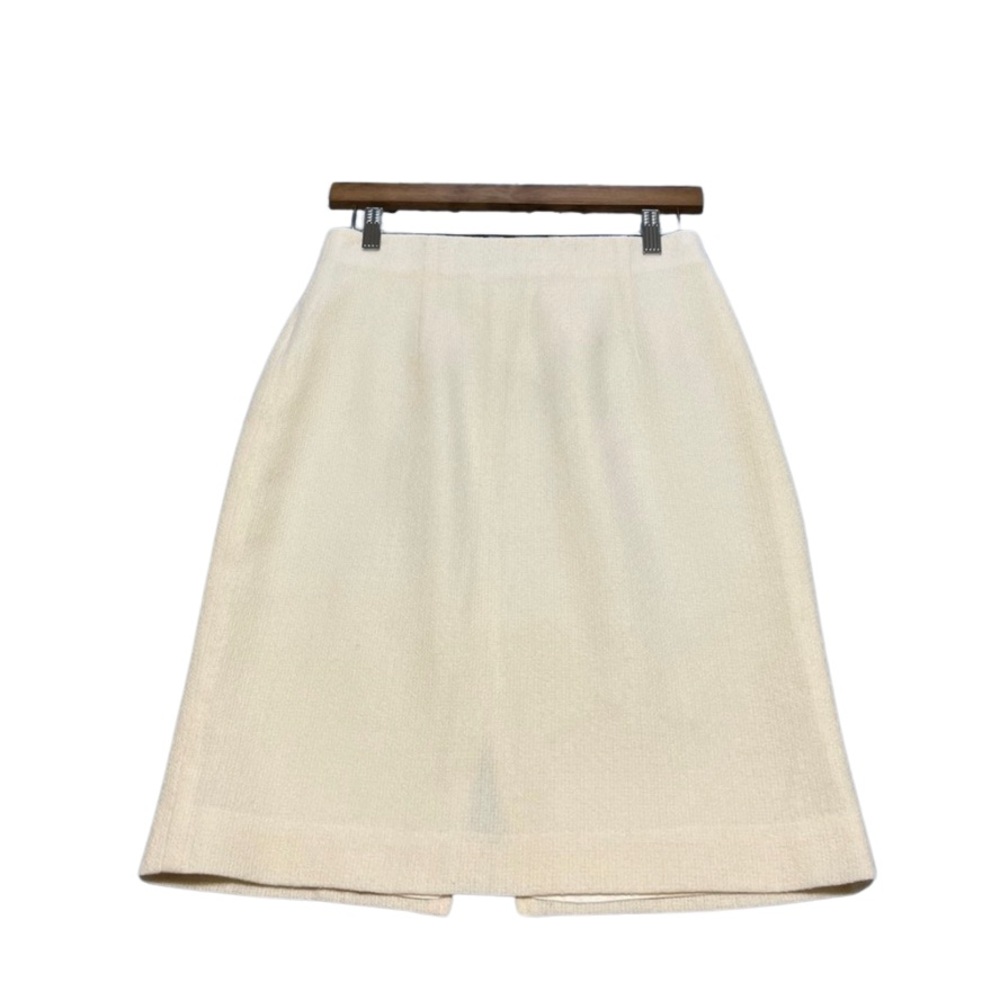 Neiman Marcus Wool Pencil Skirt in Ivory Size 6
